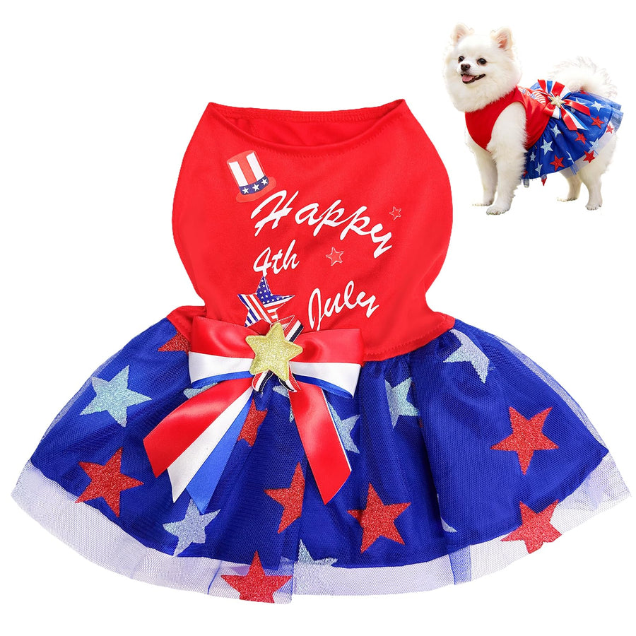 Feestelijk Tulle Hondenkleedje met Sterren en Strik