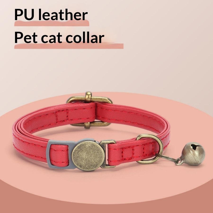 Retro Leren Kattenhalsband - Duurzaam & Stijlvol