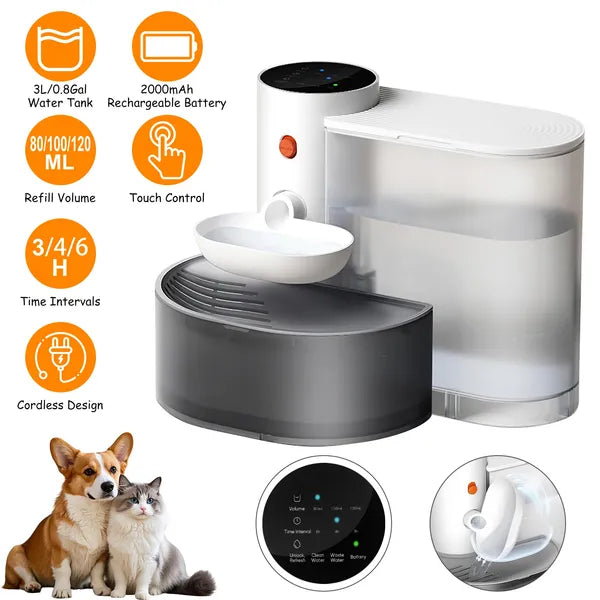 Smart Waterfontein Kat & Hond - Automatisch & Oplaadbaar