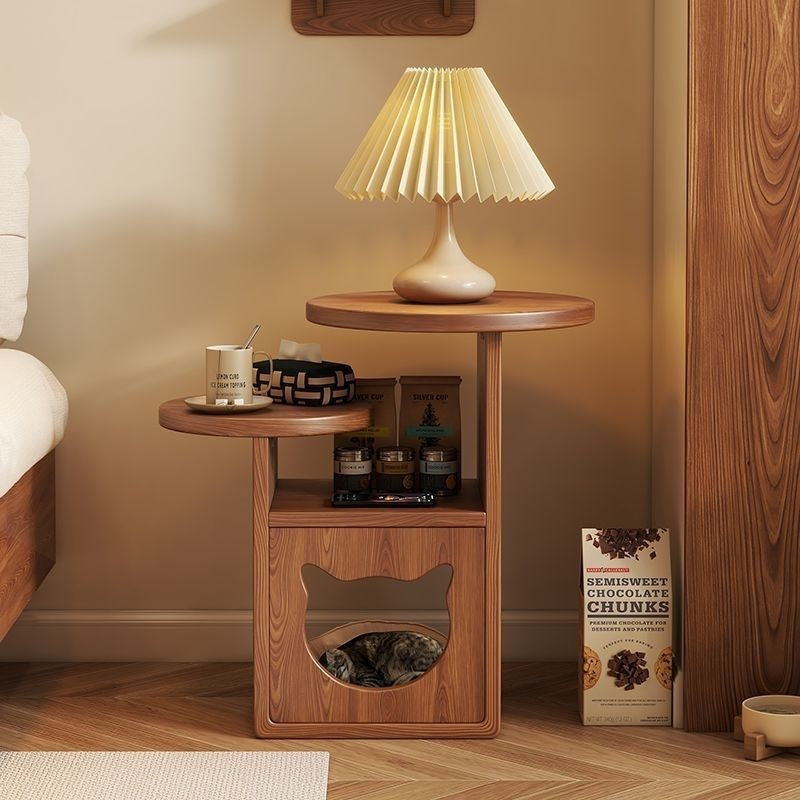 Premium Kattenhuis Nachtkastje Pijnboom | Opbergkast