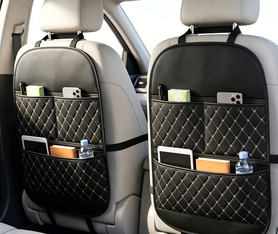 Auto Organizer Leer | Premium Seat Back Storage