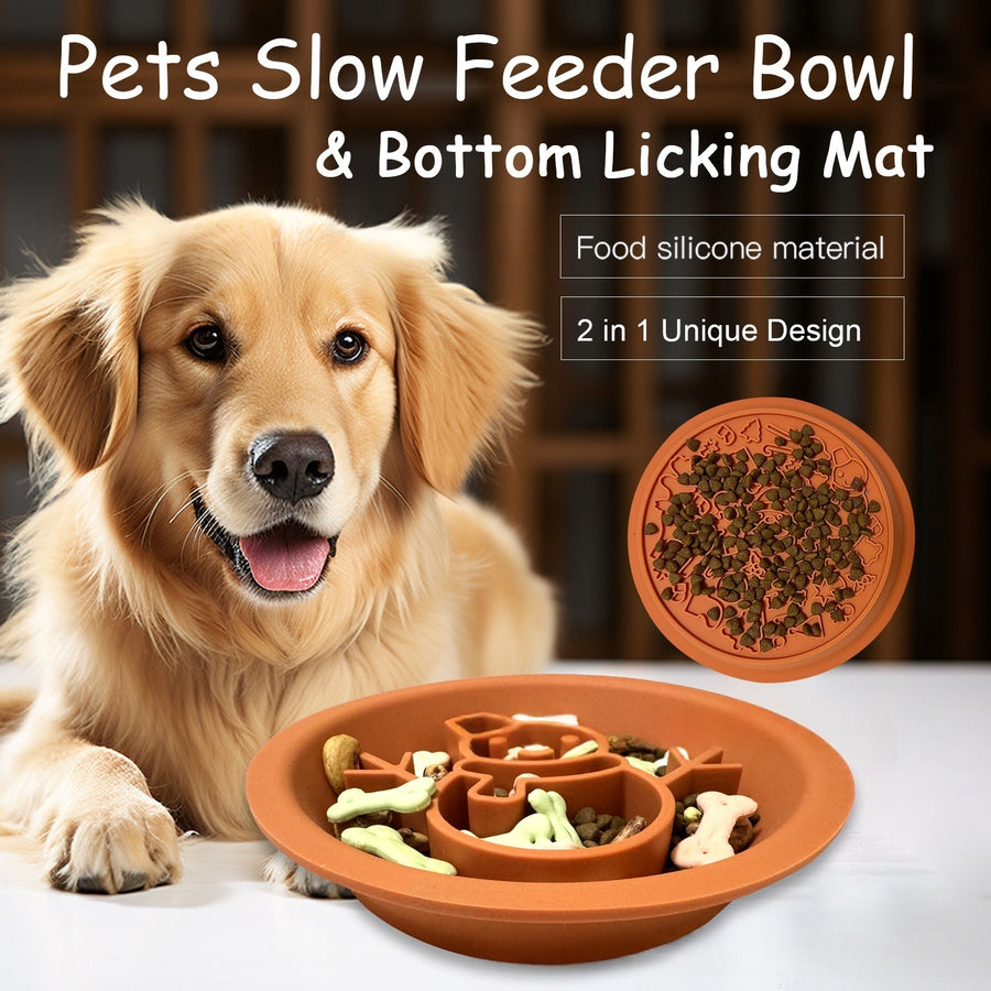 Slow-feeding Bowl Silicone - Perfecte Voerbak Kat & Hond