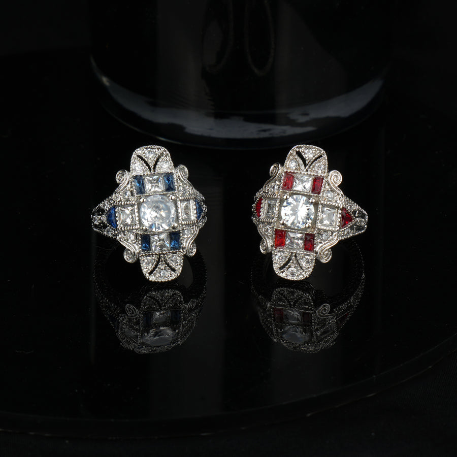 Premium Saffier Topaz Ring - Elegante Modesieraad