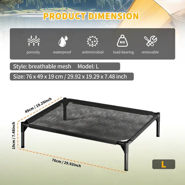 L-type Mesh Pet Bed With Ventilation And Heat Dissipation, Stable And