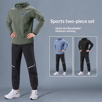Mens Sportswear Set Hikingtraining Long Pants Fitness Apparel