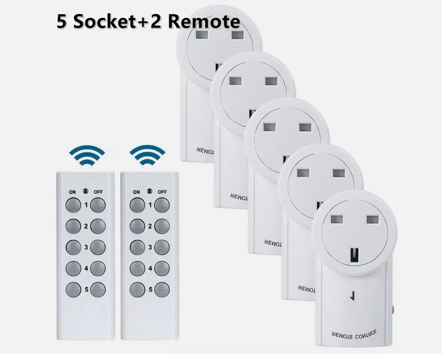 Draadloze Stopcontacten 5-pack met Afstandsbediening