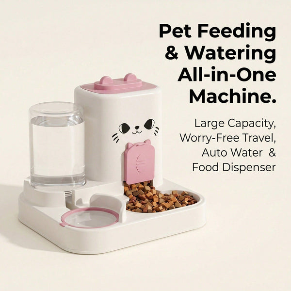 Automatische Voer- & Waterdispenser Set in Kattenvorm