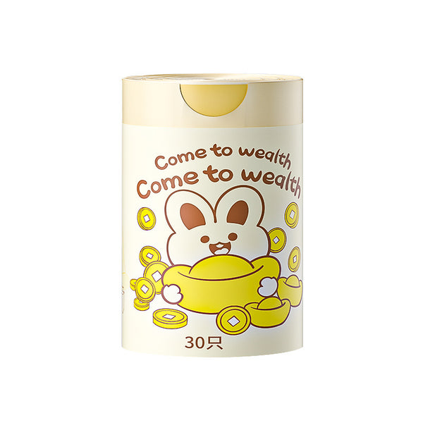 Rabbit Print Drawstring Garbage Bags, Easy Tear-off Plastic Trash Bags