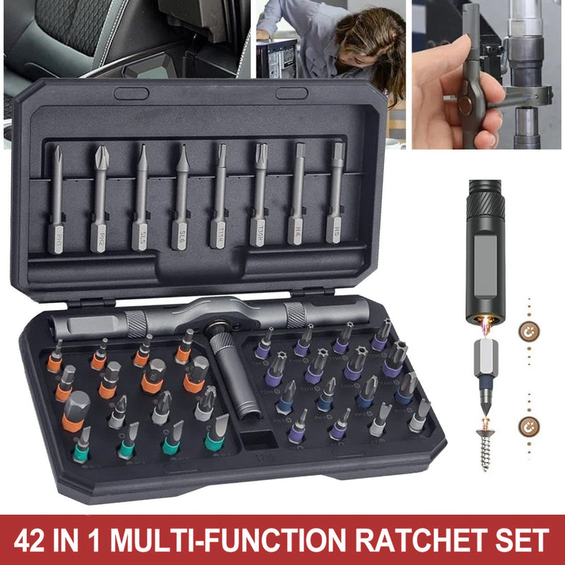 Magnetic Screwdriver Set, 42 In 1 DIY Ratchet Screwdriver Kit For Home