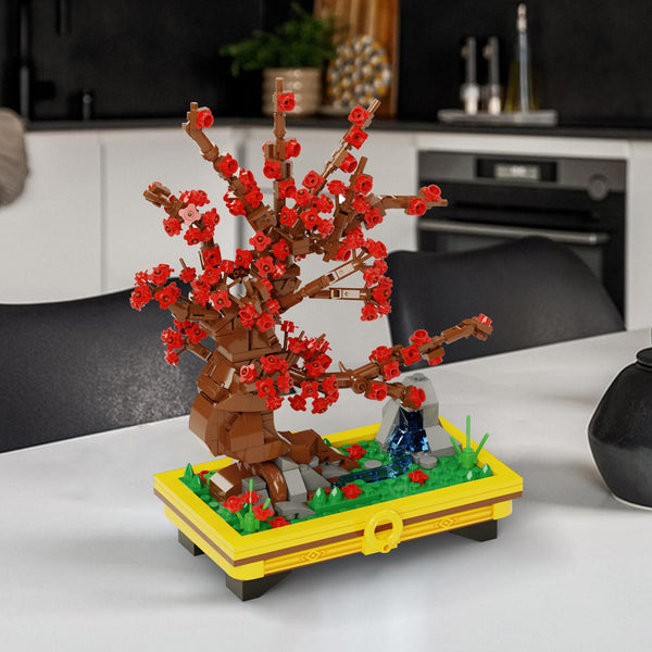 Plum Blossom Bonsai Tree Building Blocks Set Educational Bricks Buildi