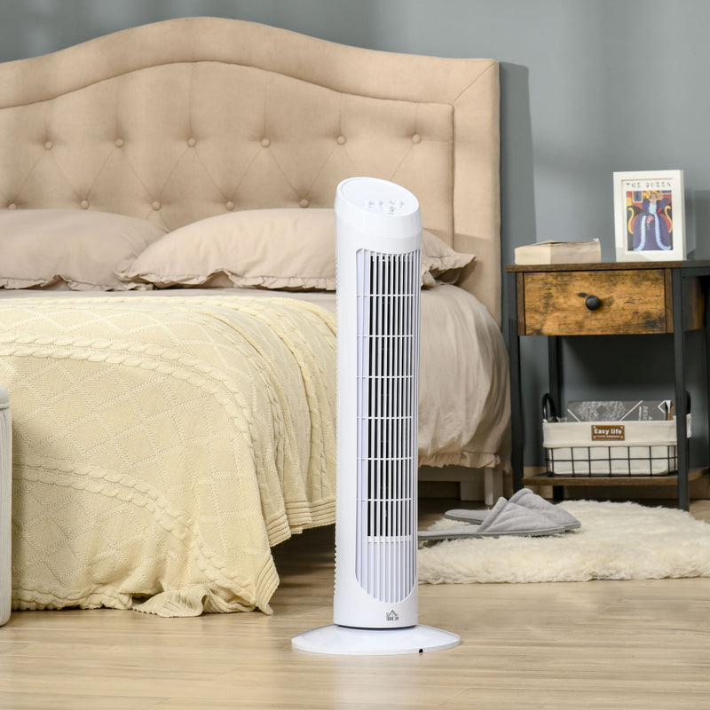 Tower Fan For Bedroom Cooling, 30 Inch Electric 70 Oscillating Fan With 3 Speed Settings, Standing Floor Fan For Home Office Indoor, White This Product Is Prohibited From Sale On Amazon.