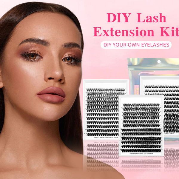 DIY Wimperextensions Kit – Natuurlijke Volume Clusters D Curl