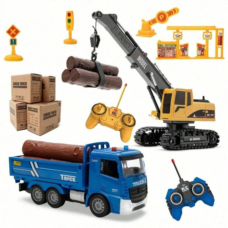 Educatieve RC Kraanwagen – Interactief Bouwspeelgoed voor Kinderen