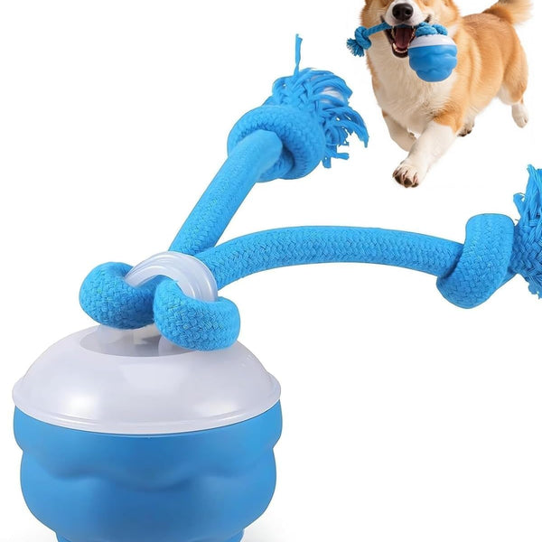 Interactive Dog Toys With Rope -Smart Dog Ball Built-in Barking Sound,