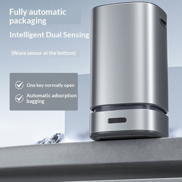 Fully Automatic Smart Sensor Trash Can zilver modern design afvalcontainer