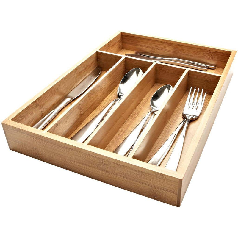 Bamboe keukenorganizer set 5-delig bestekbak