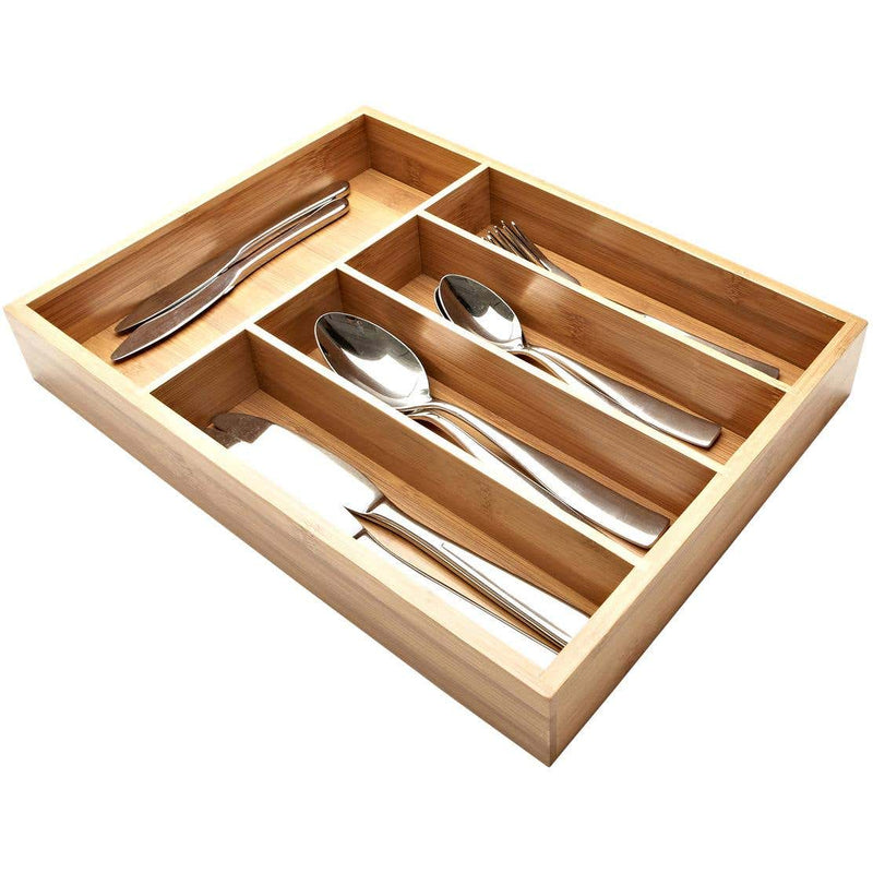 Bamboe keukenorganizer set 5-delig bestekbak