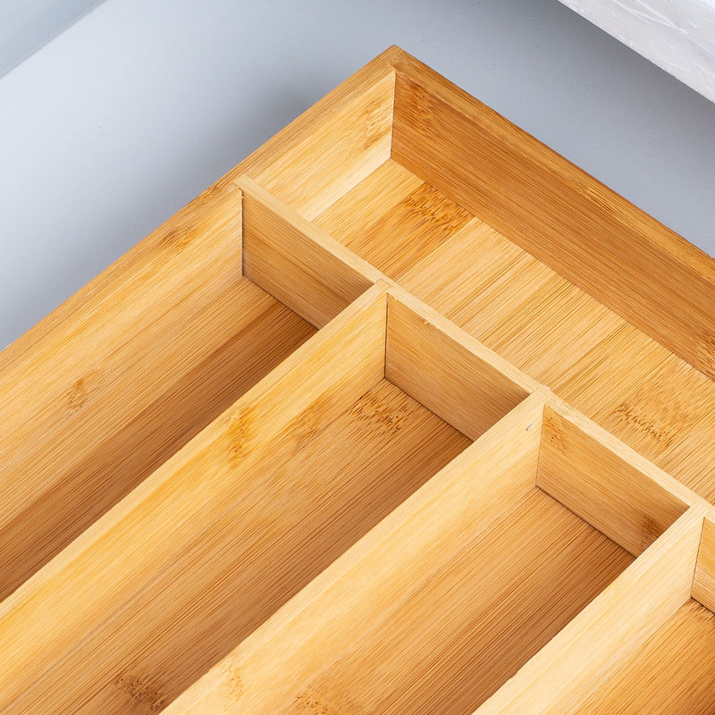 Bamboe keukenorganizer set 5-delig bestekbak