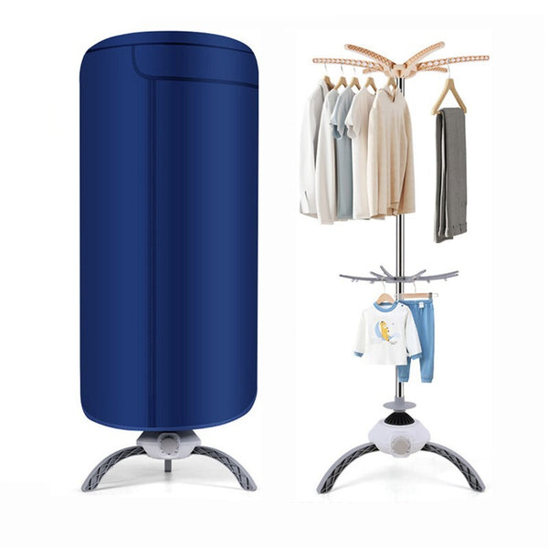 Portable Electric Heated Clothes Dryer & Cover Indoor Home Use Lightweight 1000W