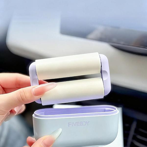 Portable Pet Hair Remover With Lid Reusable, Palm-Sized Lint Roller Pocket-Sized Travel Essential For Removing Cat And Dog Hair