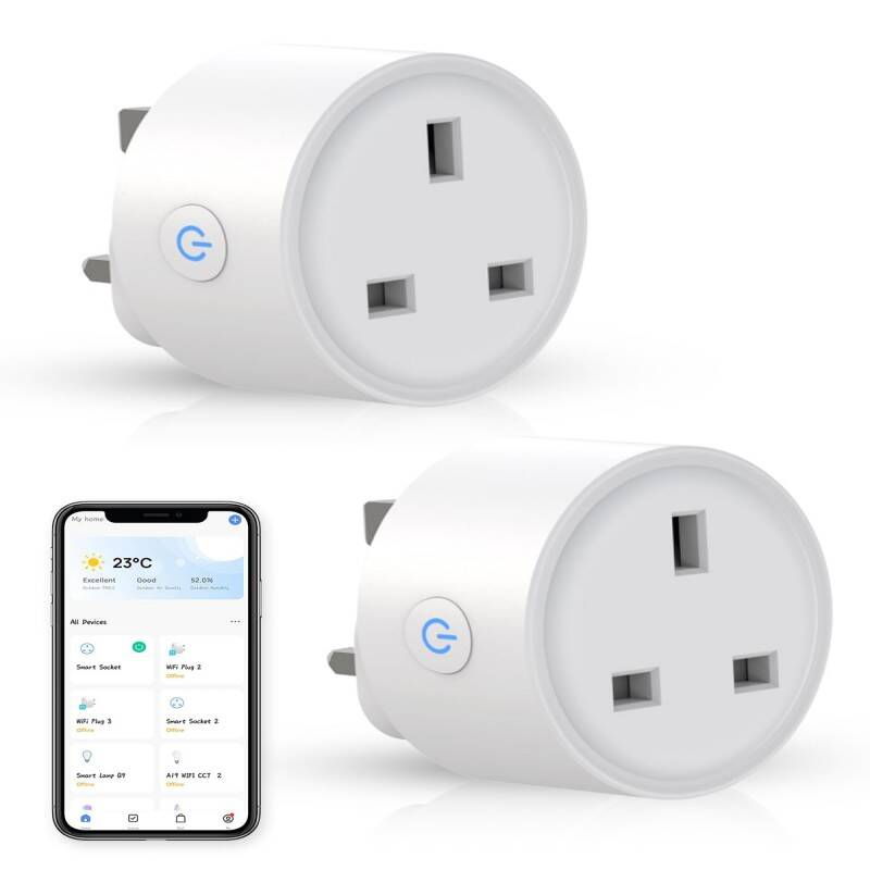 Smart Plug 2 Pack, WiFi Alexa Plug, Voice Control & Timer Plug Schedul