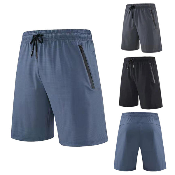 Men Summer Solid Quick Dry Loose 5 Inch Shorts, Casual Fitness Running Shorts For Student Morning Jog