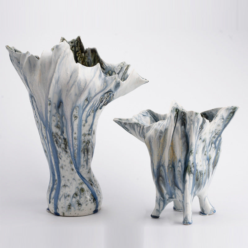 Handgemaakte Keramische Vaas – Elegante Decoratie voor Interieur