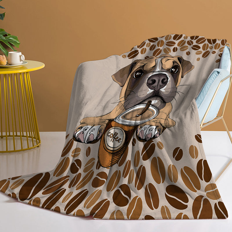 Bruine Coffee Blanket fleece throw deken voor bank en bed