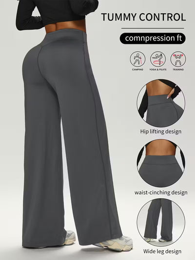 Popular Women's Straight-Leg Pants, Soft And Skin-Friendly Yoga Pants, Loose Fit, Butt-Lifting Fitness Pants, Leggings, Sports Outdoor New Style