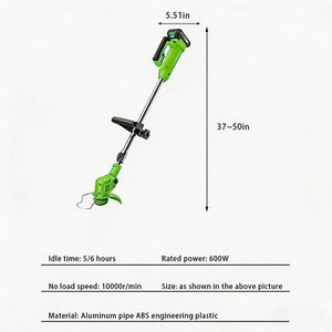 Portable Garden Mower Home Weeder Small Weed Whacker Lithium Battery R
