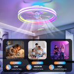 RGB Plafondventilator met LED - Slimme Afstandsbediening