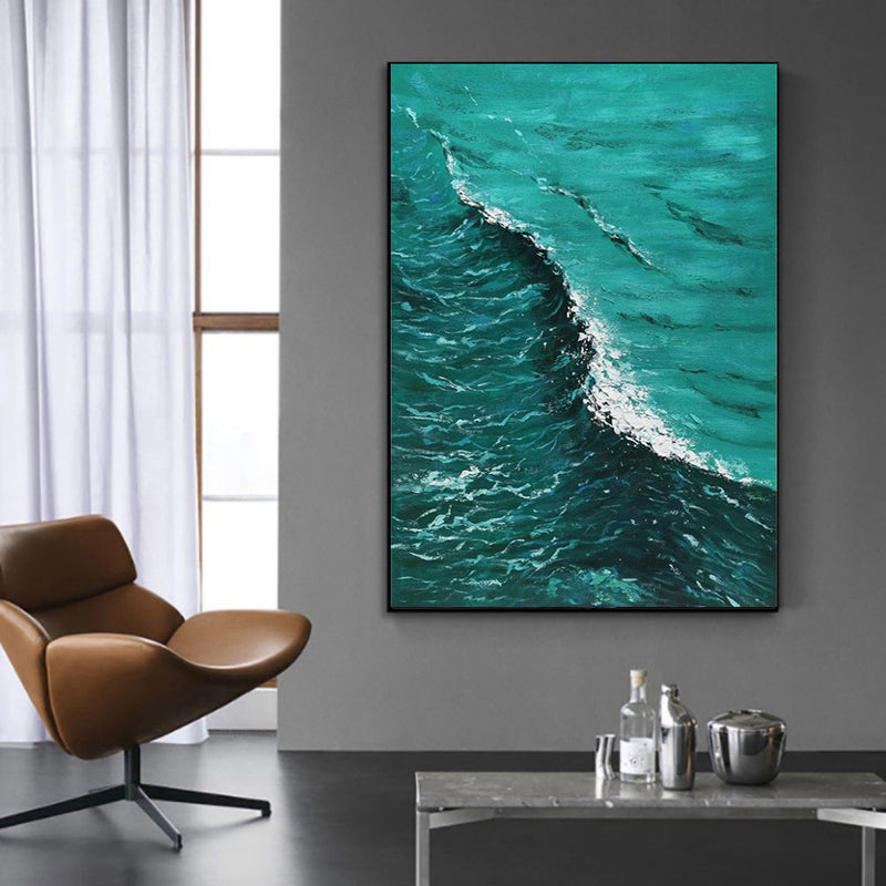 Olieverfschilderij golven canvas kunst