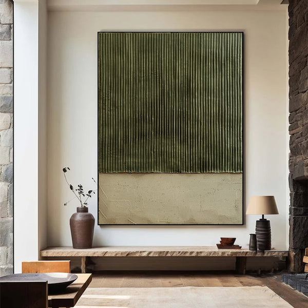 Hand-Painted Oil Painting Canvas Acrylic Modern Wall Art Green Modern