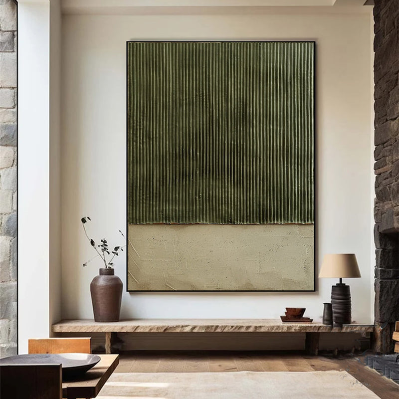 Hand-Painted Oil Painting Canvas Acrylic Modern Wall Art Green Modern