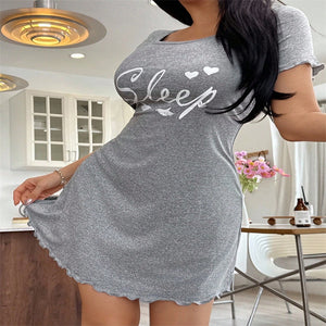 Printed Comfortable Home Casual Sexy Camisole Dress