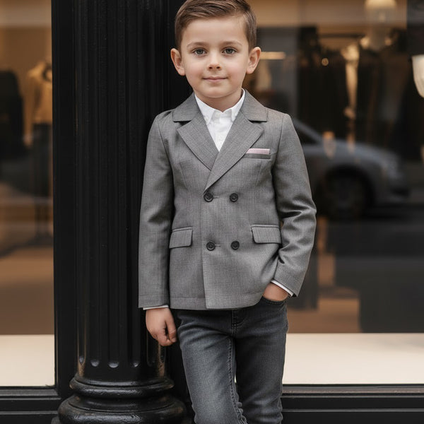 Boy Spring Summer Formal Blazer Smart Suit Kids Junior Senior School Jacket3-12