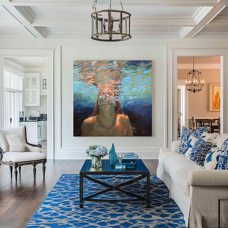 Hand-Painted Oil Painting Canvas Acrylic Modern Wall Art Abstract Text