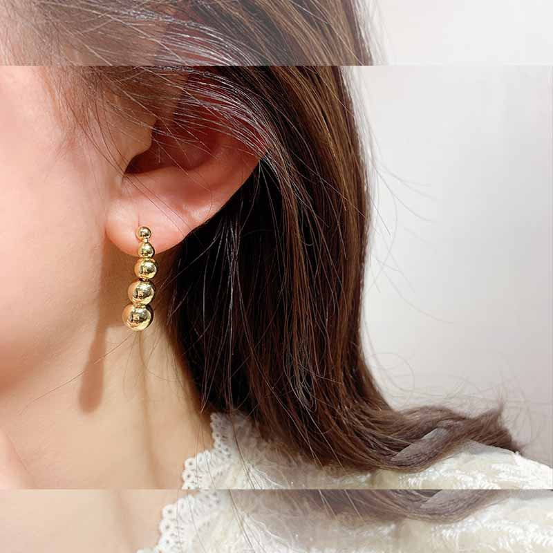 Gold Heart Stud Earrings - Elegante Dames Oorbellen