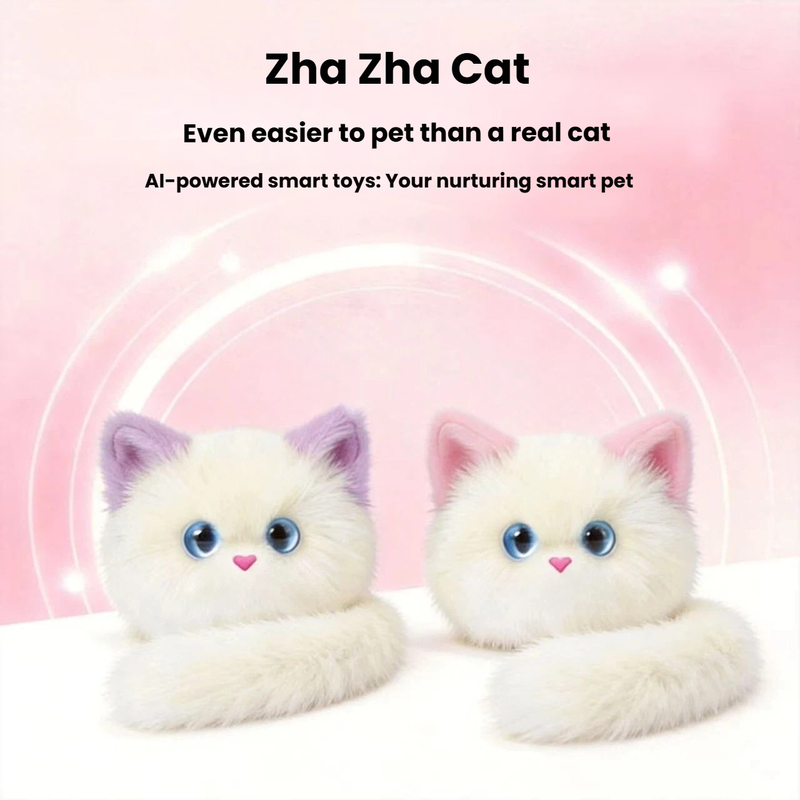 AI Naughty Cat   Smart Interactive Electronic Pet Plush Toy, Cute Doll