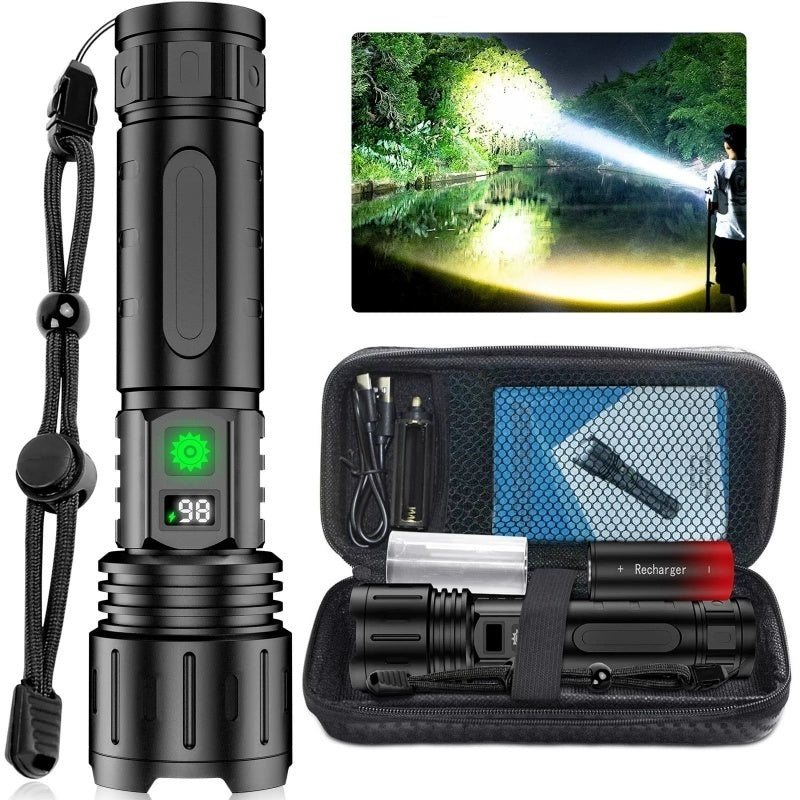 Rechargeable Ultra Bright Flashlight 3000mAh Lasting IP67 Waterproof S