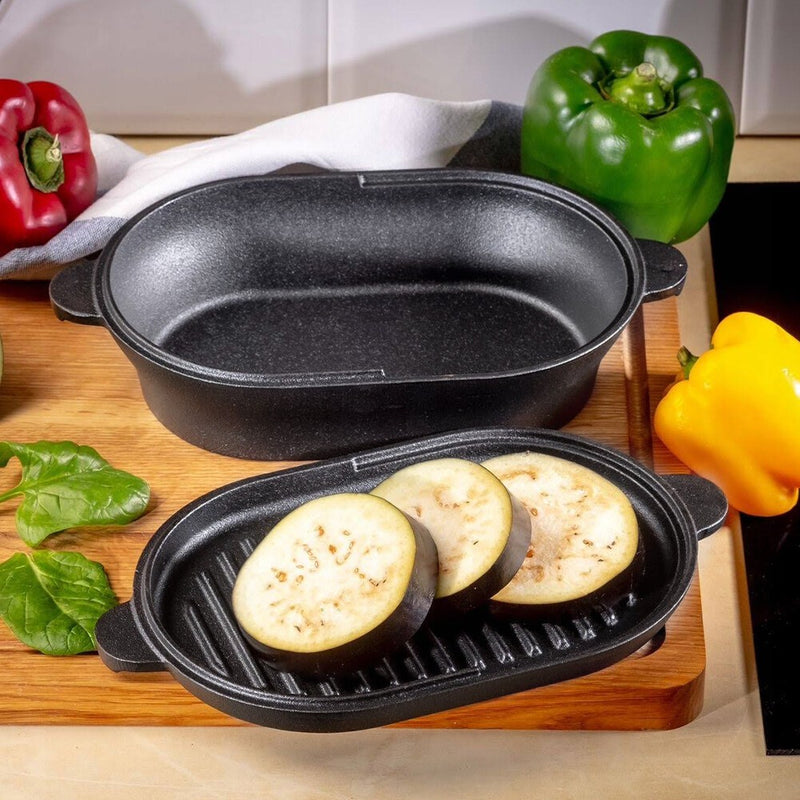 Gietijzeren braadpot en pan voor kamp en keuken
