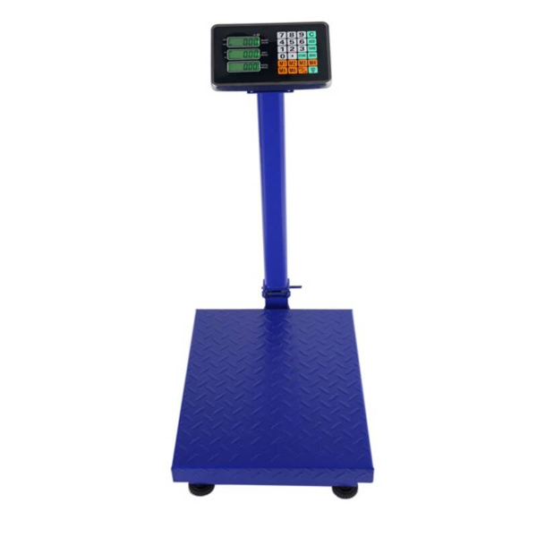 300KG digitale platformweegschaal met groot LCD-display zwart