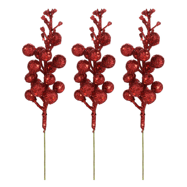 Xmas Tree Decoration Berries Shining Sequined Simulated Wreath Rattan