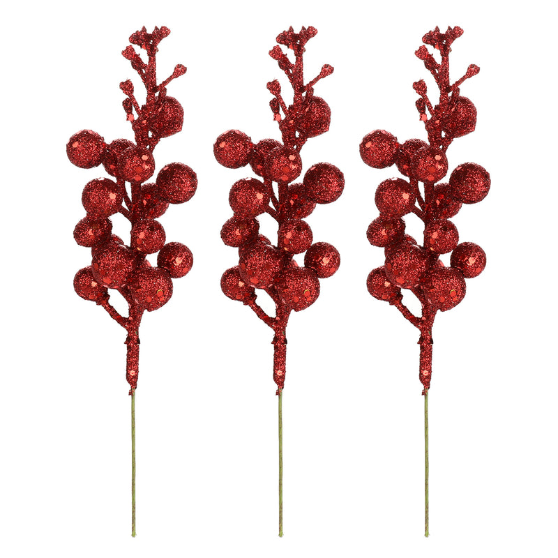 Xmas Tree Decoration Berries Shining Sequined Simulated Wreath Rattan