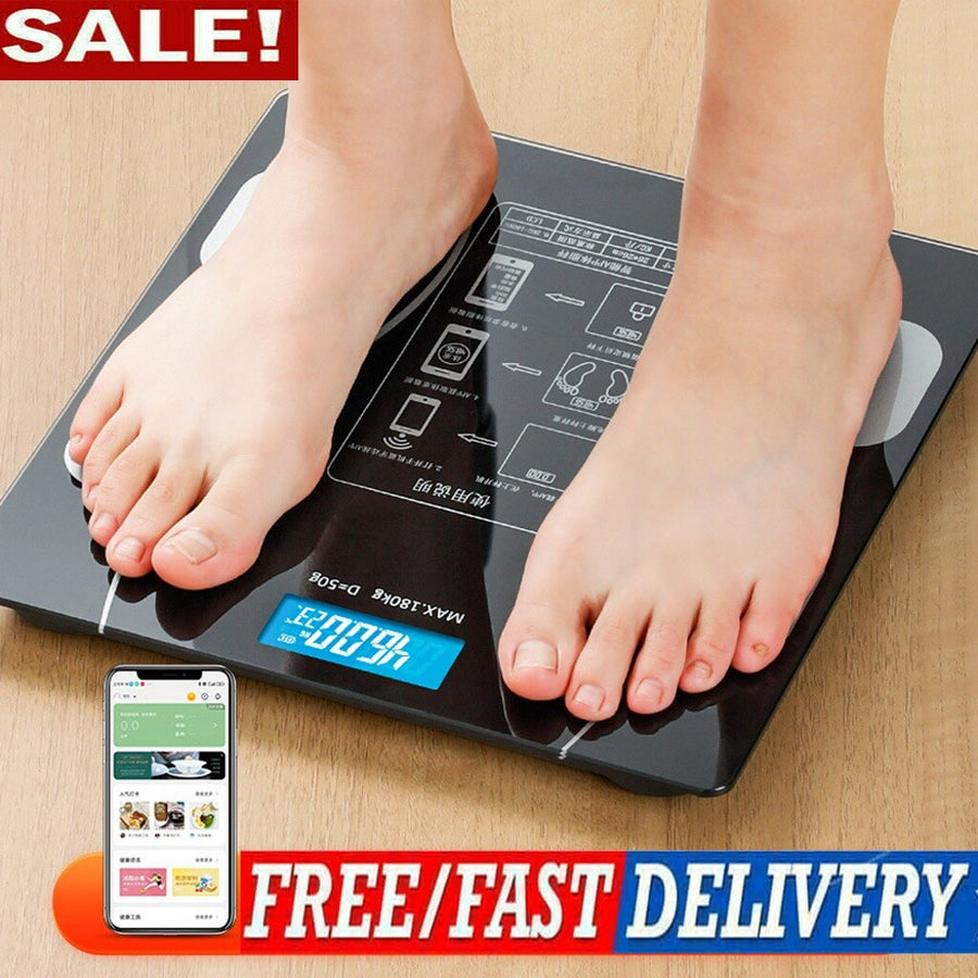 Digitale Weegschaal 180kg - Lichaamsvet & BMI Monitor