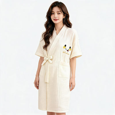 Cotton Bath Skirt Cartoon-themed Wearable Soft And Highly Absorbent Womens Home Bathrobe