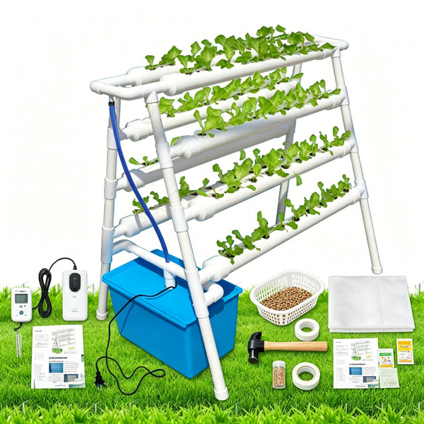 Home Balcony Hydroponic Vegetable Planter With A Double-sided Planting Rack
