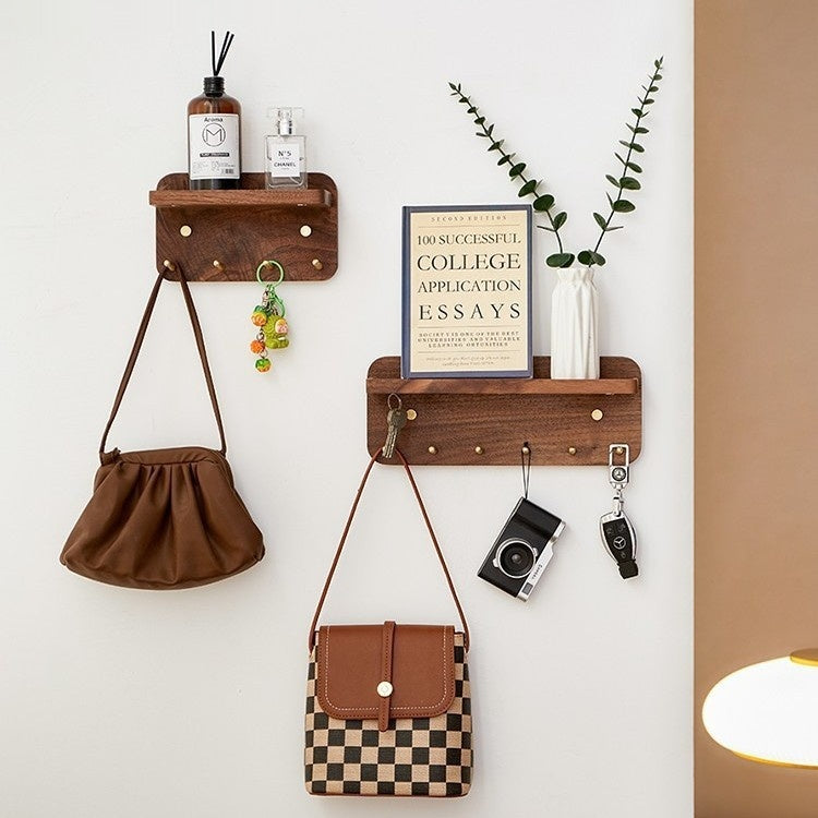 Black Walnut Key Storage Hook - Stijlvolle Sleutelhouder